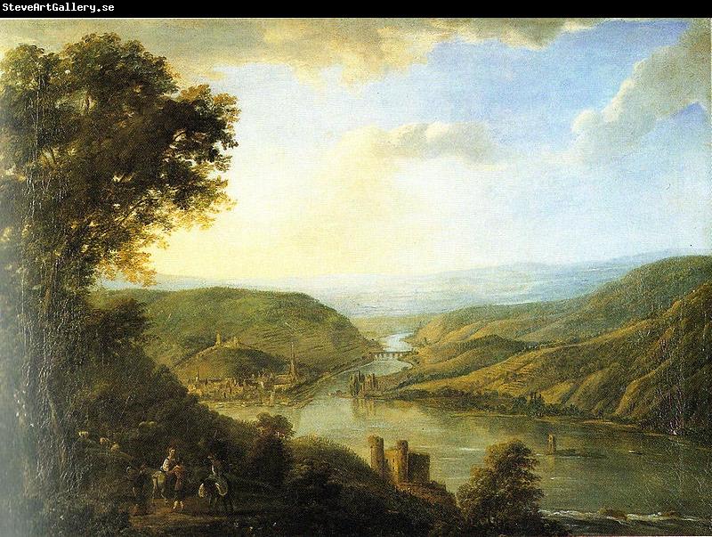 Johann Caspar Schneider Rhine valley by Johann Caspar Schneider